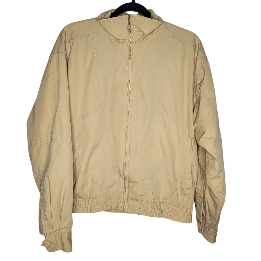 Vintage 70s 80s MVP Cor Inc Bay Windbreaker Jacket in Cream Size Medium